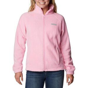 Columbia Women's Wild Rose Pink Benton Springs Zip-Front Fleece Jacket Size L